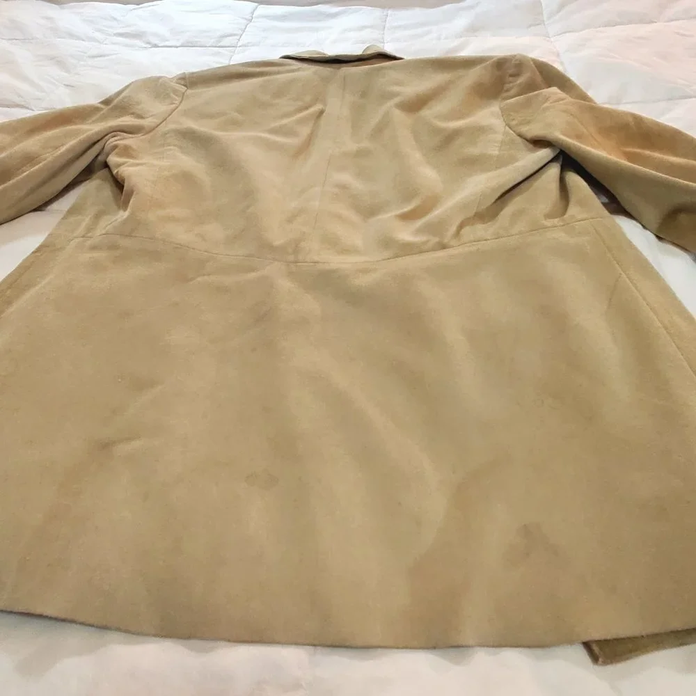 BANANA REPUBLIC Genuine Suede Jacket - Light Camel - Vintage - Picture 4 of 11